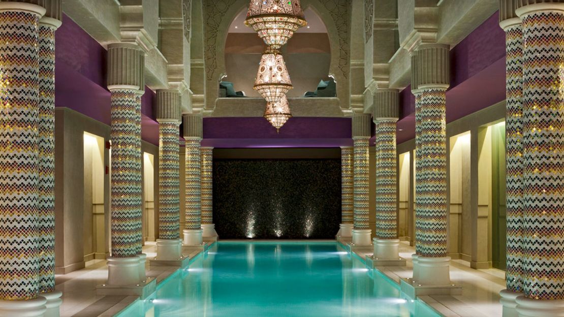 Aswan's Old Cataract Hotel boasts a stunning indoor swimming pool.