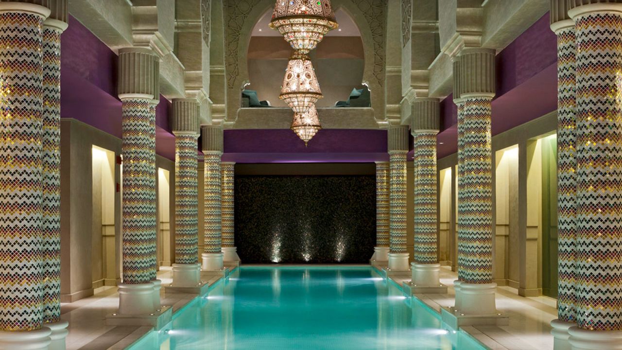 Aswan's Old Cataract Hotel boasts a stunning indoor swimming pool.