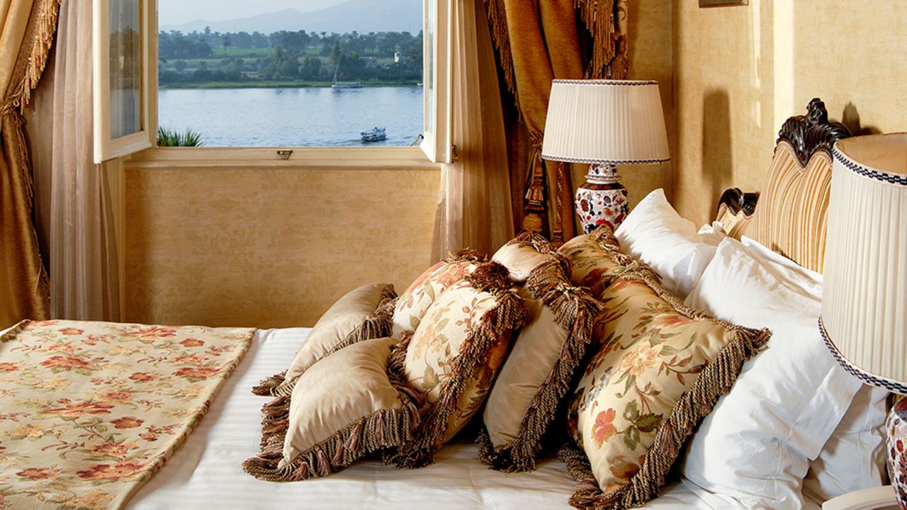 This vintage Egypt hotel overlooks the Nile.