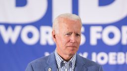 CONCORD, NH - JUNE 04:  Former Vice President and Democratic presidential candidate Joe Biden holds a campaign event at the IBEW Local 490 on June 4, 2019 in Concord, New Hampshire.  (Photo by Scott Eisen/Getty Images)