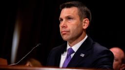 WASHINGTON, DC - JUNE 11:  Acting Homeland Security Secretary Kevin McAleenan listens during a hearing with the Senate Judiciary Committee on Capitol Hill on June 11, 2019 in Washington, DC. Members of the committee and the witness discussed the Secure and Protect Act of 2019 and how it would fix the crisis at the U.S. Southern Border. (Photo by Anna Moneymaker/Getty Images)