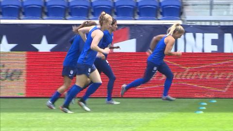 us women's soccer team training