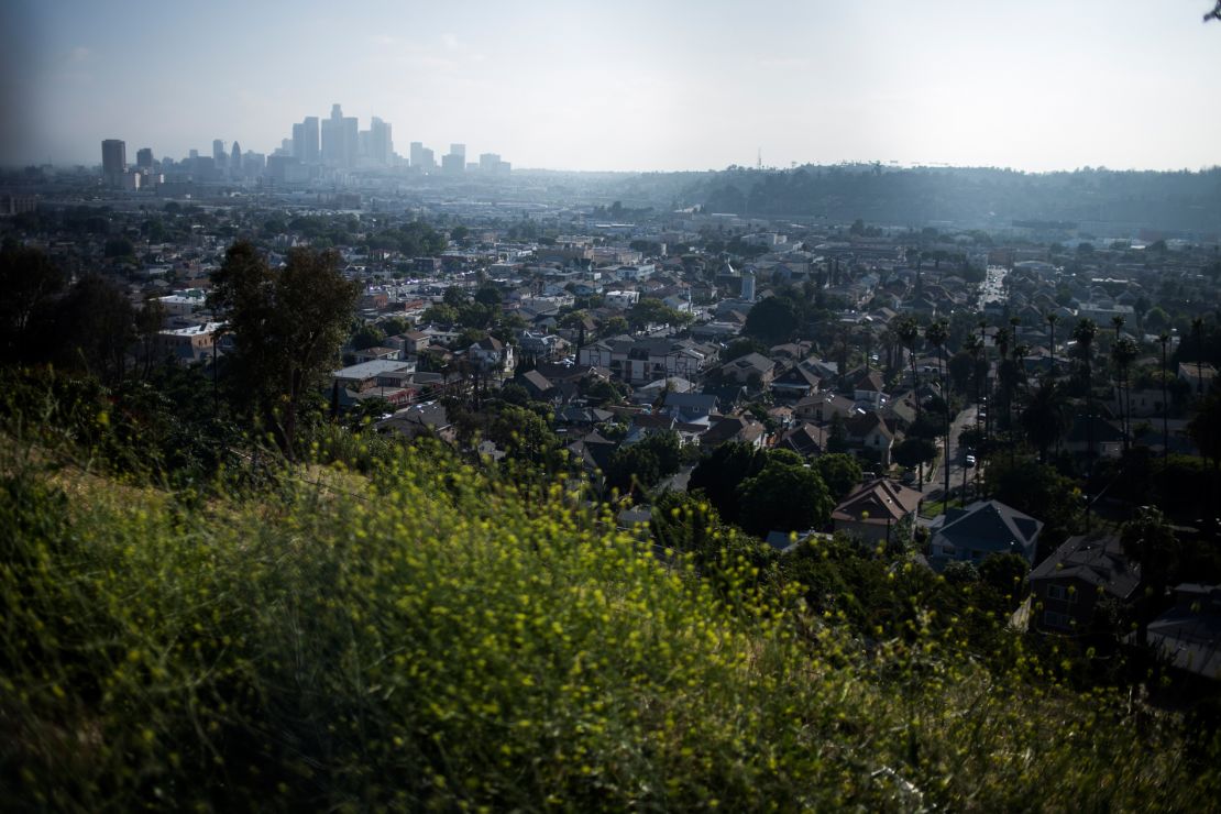 Downtown Los Angles seen from the Lincoln Heights neighborhood.