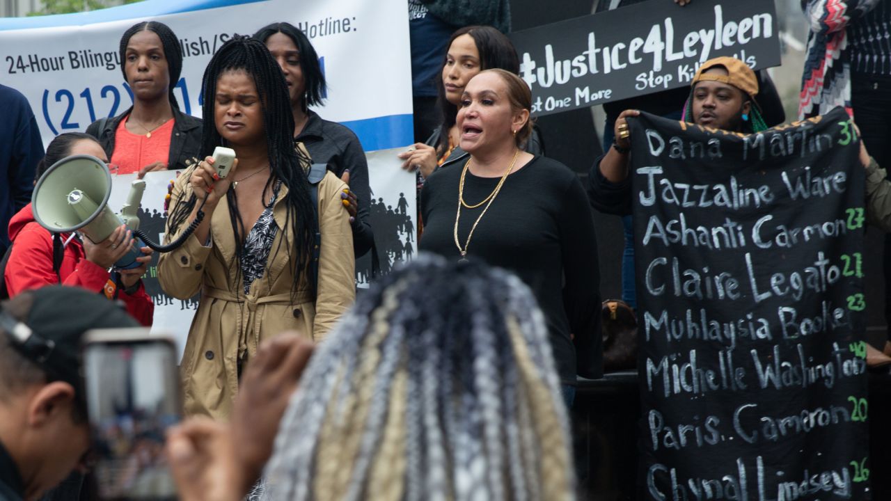 Layleen Polanco's family, friends and supporters honored her at a rally in June in lower Manhattan.