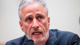 WASHINGTON, DC - JUNE 11: Former Daily Show Host Jon Stewart testifies during a House Judiciary Committee hearing on reauthorization of the September 11th Victim Compensation Fund on Capitol Hill on June 11, 2019 in Washington, DC. The fund provides financial assistance to responders, victims and their families who require medical care related to health issues they suffered in the aftermath of 9/11 terrorist attacks. (Photo by Zach Gibson/Getty Images)