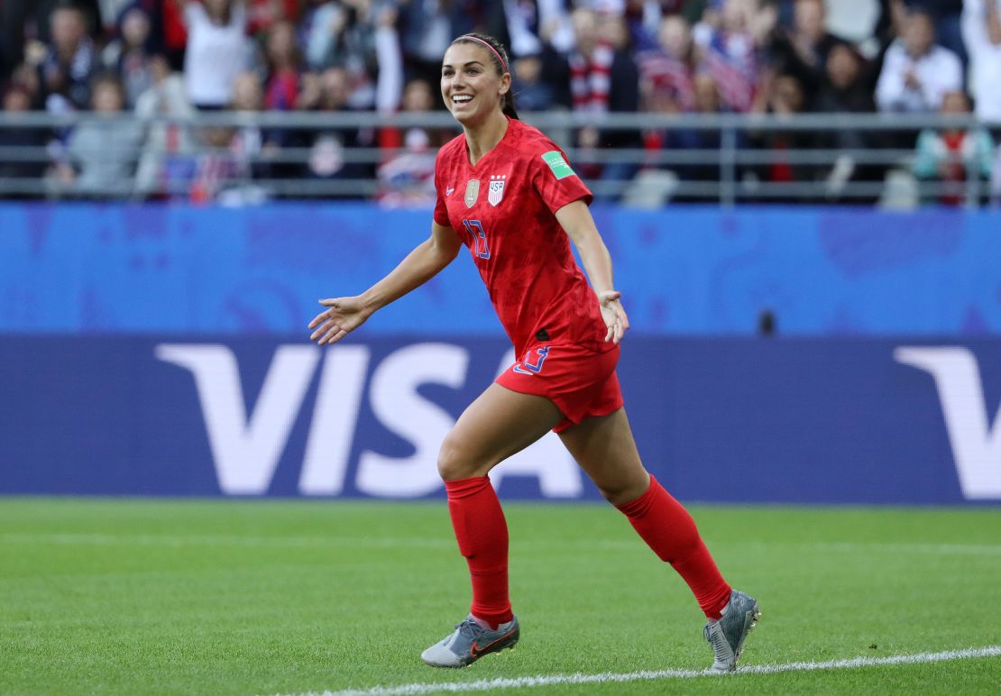 Alex Morgan scored the opening goal as U.S. dominated Thailand.  