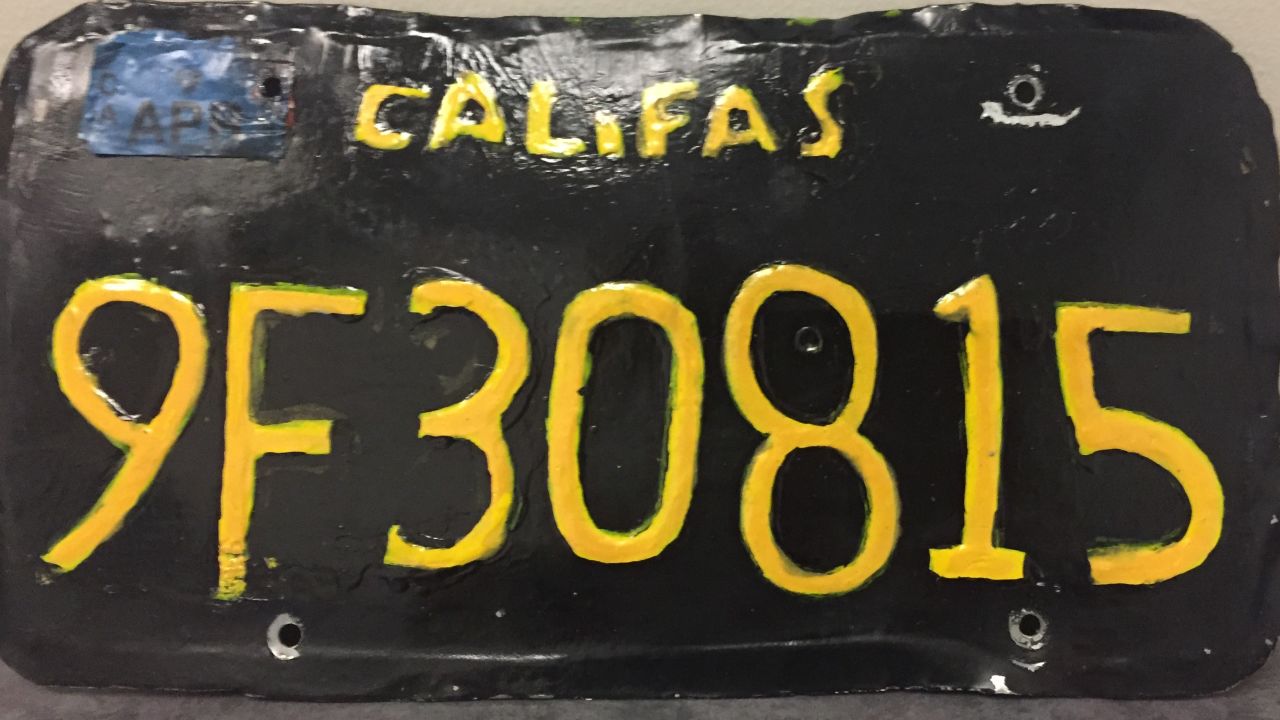 A motorcycle officer pulled over a truck in California after seeing it had this fake license plate.