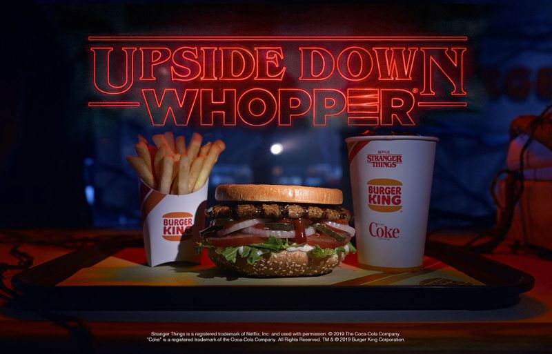 Upside down hamburger celebrates Stranger Things