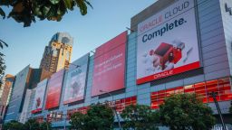 SAN FRANCISCO, CA, USA - OCT 1, 2012: Early morning at Fourth street near Moscone Center on the eve of Oracle Open World conference start on Oct 1, 2012 in San Francisco, CA, USA