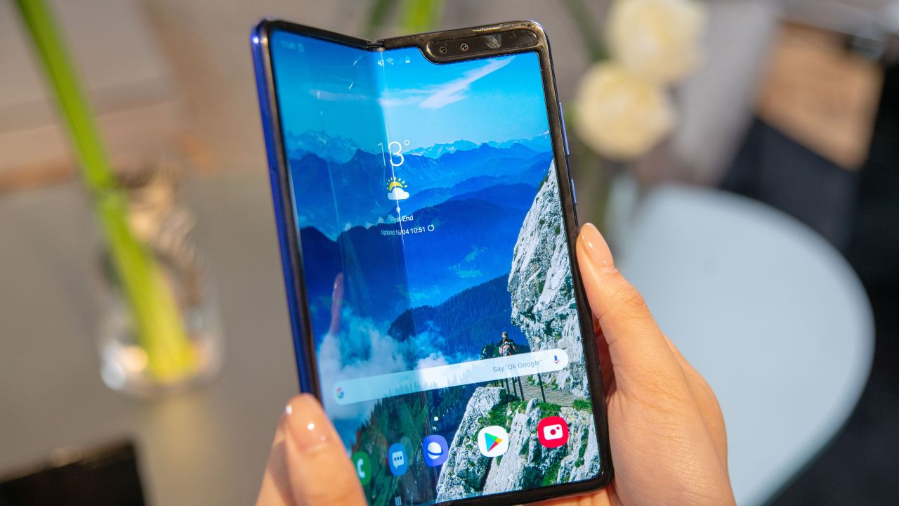The Samsung Galaxy Fold smartphone.