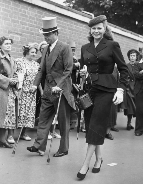 Actress Rita Hayworth (with third husband Prince Aly Khan, himself a racehorse owner) brought Hollywood glamour to Ascot in 1950.