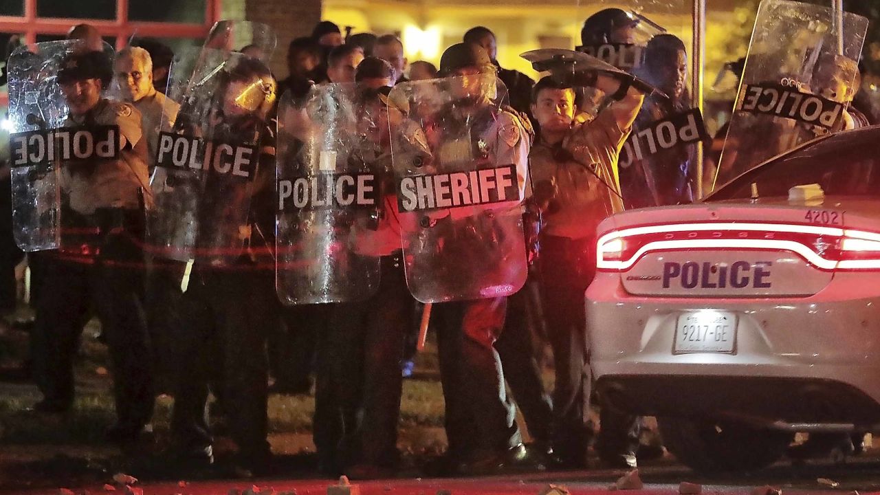 Protests erupted following Wednesday's shooting, prompting local police to respond. 