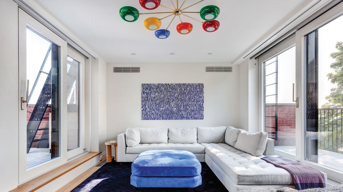 The rooftop sunroom in a Brooklyn Heights brownstone that was renovated as a passive house.