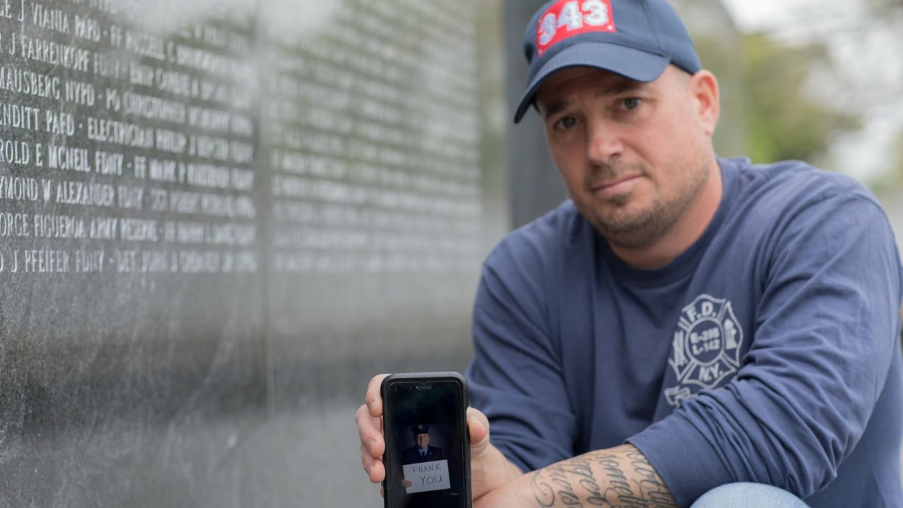 Former firefighter Michael O'Connell at the National September 11 Memorial & Museum. 