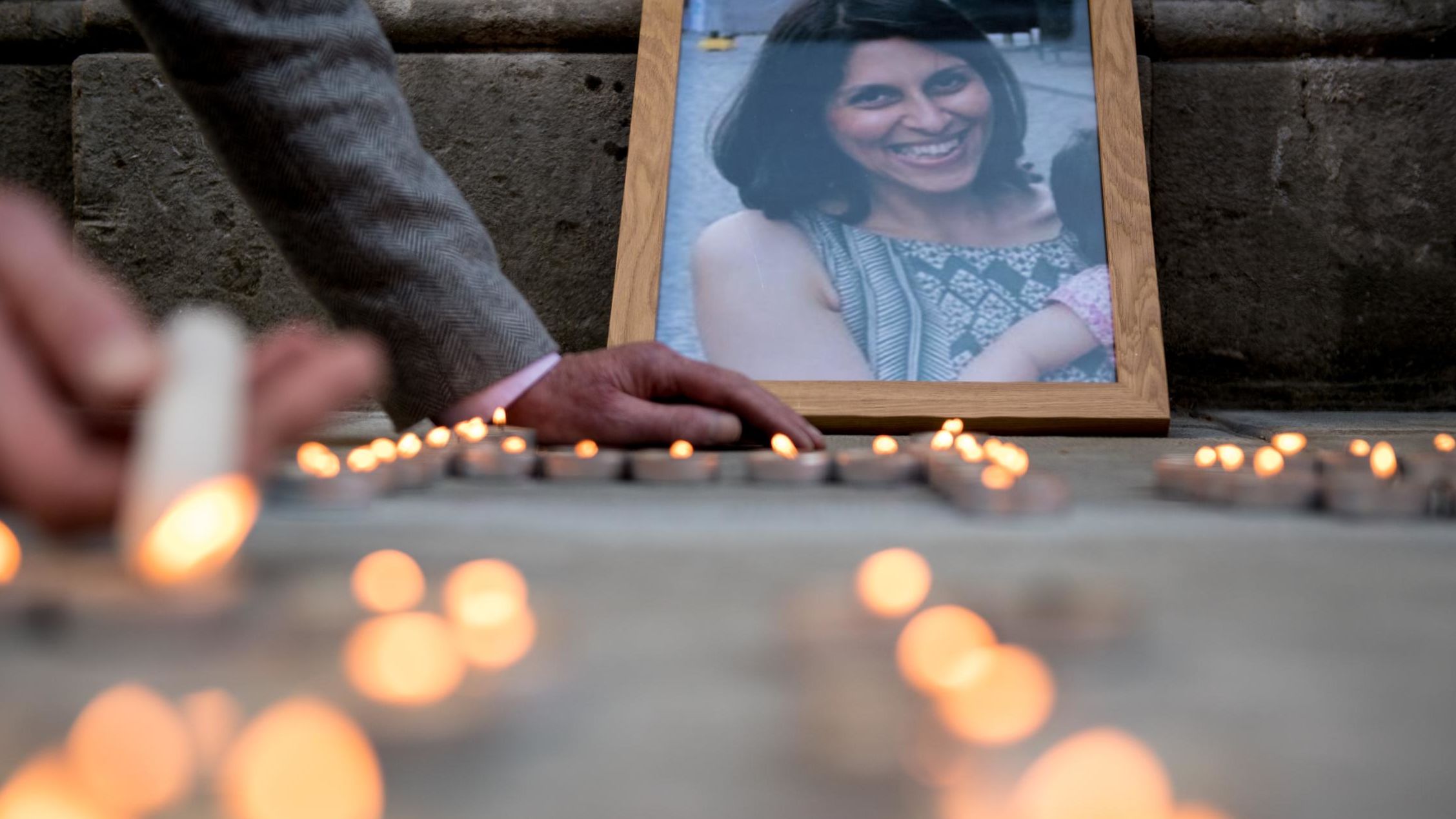 A vigil was held for Nazanin outside the Foreign Office in London in 2018.