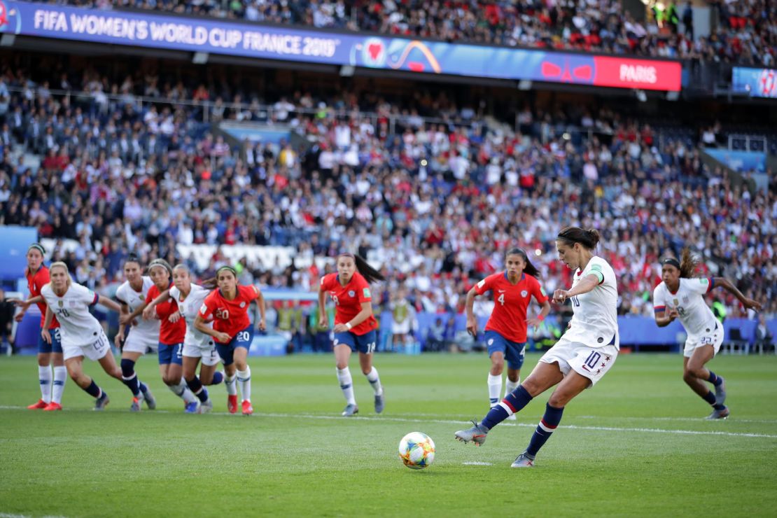 Carli Lloyd missed a penalty and failed to score a hattrick in the process. 