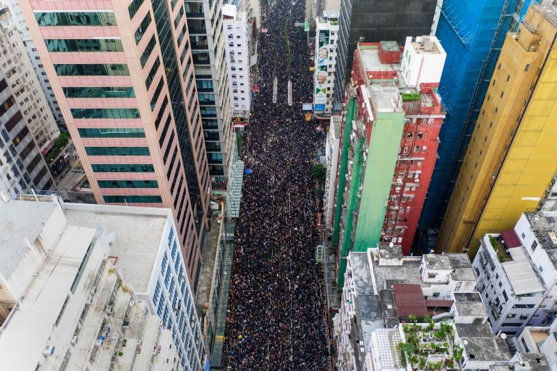 Hong Kong Protests: Hundreds Of Thousands Join Third Huge Demonstration ...