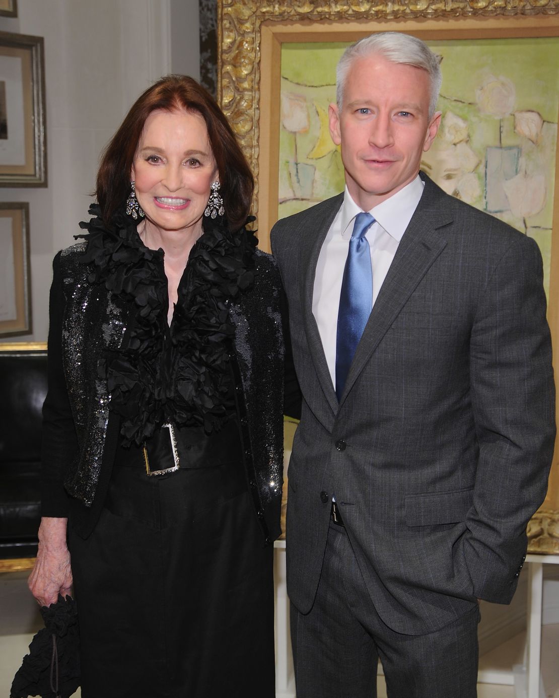 Gloria Vanderbilt and Anderson Cooper on November 4, 2010, in New York City. 