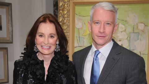 Gloria Vanderbilt and Anderson Cooper on November 4, 2010, in New York City. 