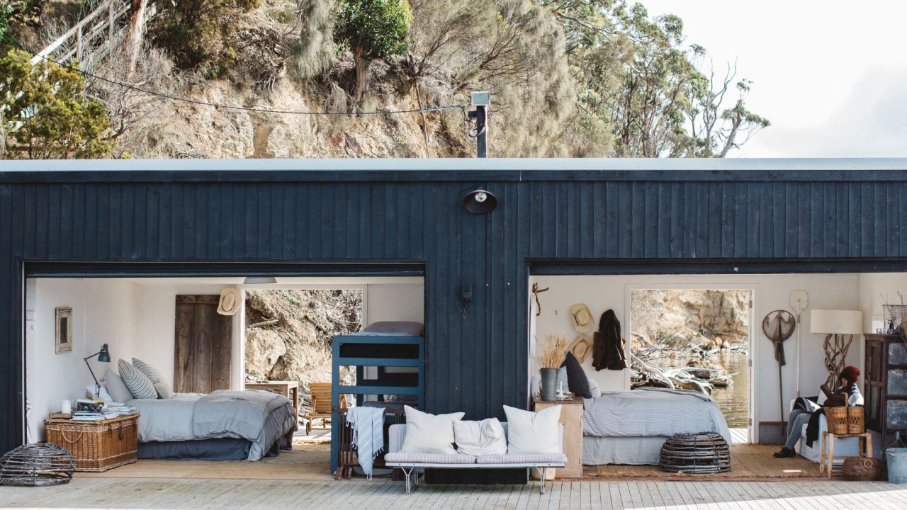 On the arrival dock, there are two bedrooms set apart from the main house.