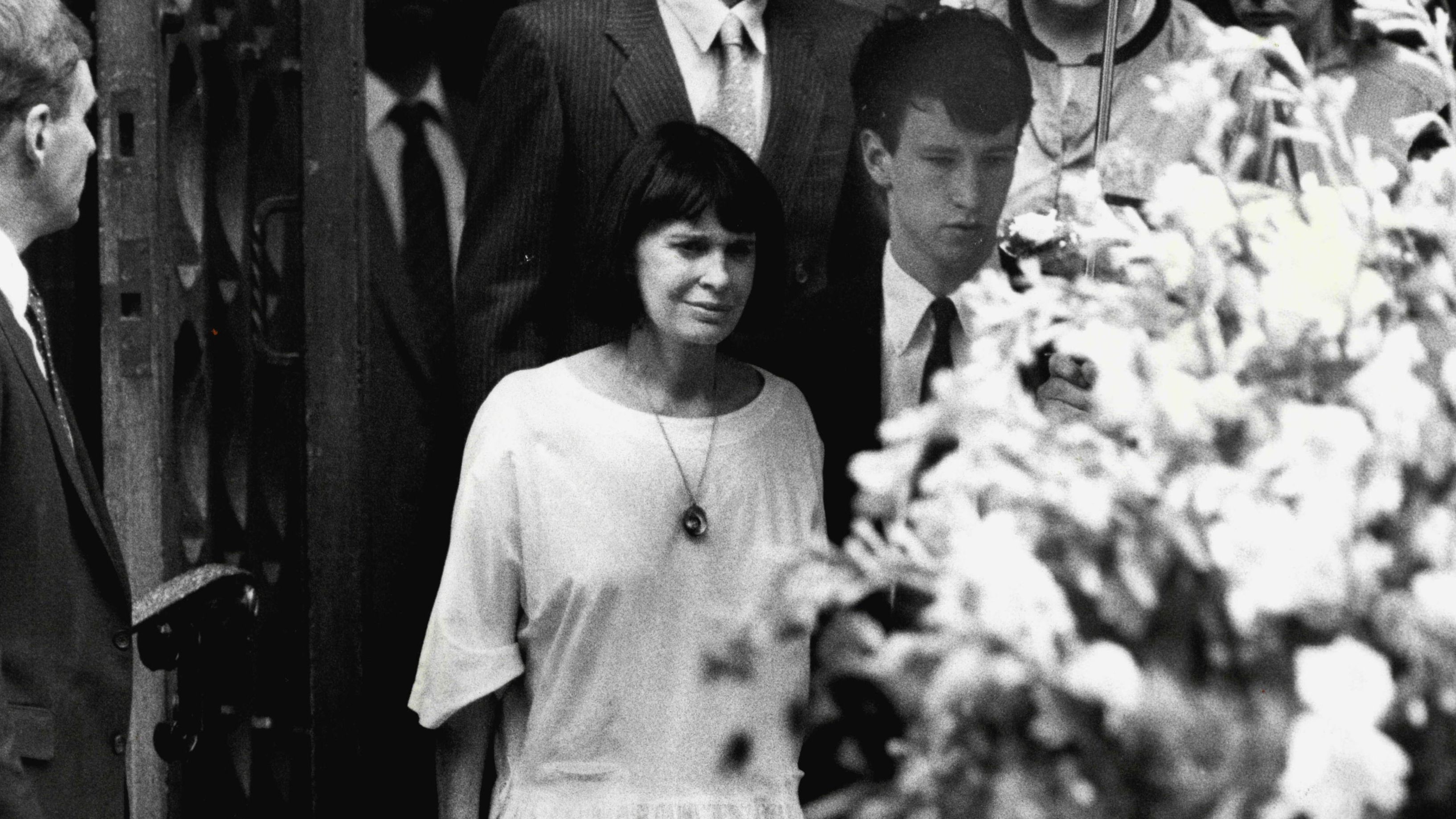 Vanderbilt attends the funeral of her son Carter in 1988. The 23-year-old, who had been suffering from depression, jumped from the 14th-floor terrace of his parents' penthouse in Manhattan.