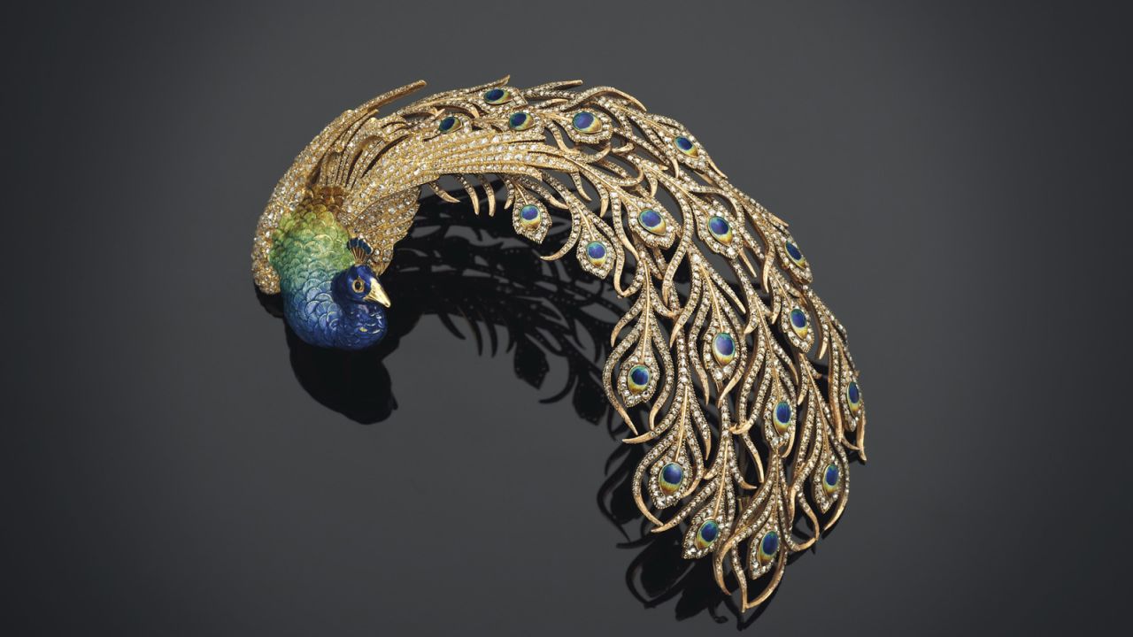 Diamond and Enamel Aigrette
