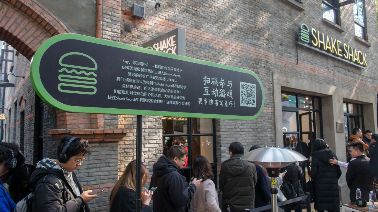 A Shake Shack restaurant at Shanghai.