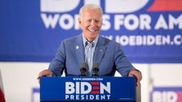 Former Vice President and Democratic presidential candidate Joe Biden holds a campaign event at the IBEW Local 490 on June 4, 2019 in Concord, New Hampshire.  (Scott Eisen/Getty Images)