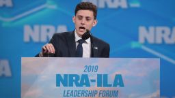 INDIANAPOLIS, INDIANA - APRIL 26:  Kyle Kashuv, a Marjory Stoneman Douglas High School student speaks during the NRA-ILA Leadership Forum at the 148th NRA Annual Meetings & Exhibits on April 26, 2019 in Indianapolis, Indiana. The convention, which runs through Sunday, features more than 800 exhibitors and is expected to draw 80,000 guests. (Photo by Scott Olson/Getty Images)