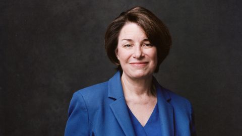 US Sen. Amy Klobuchar poses for a portrait in Washington in January 2019. She has been in Congress since 2007.