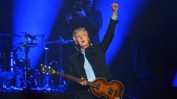 LONDON, ENGLAND - DECEMBER 16:  Sir Paul McCartney performs live on stage at the O2 Arena during his 'Freshen Up' tour, on December 16, 2018 in London, England. (Photo by Jim Dyson/Getty Images)