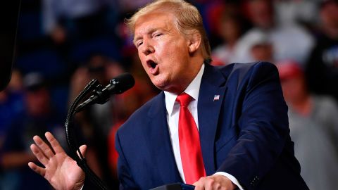 US President Donald Trump speaks during a rally at the Amway Center in Orlando, Florida to officially launch his 2020 campaign on June 18, 2019. (Photo by MANDEL NGAN / AFP) (Photo credit should read MANDEL NGAN/AFP/Getty Images)