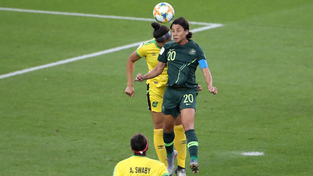Kerr has now scored five goals for Australia in France.
