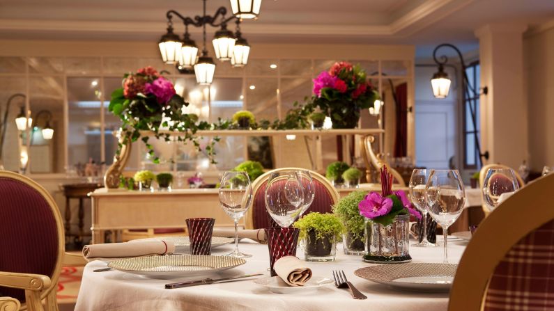 <strong>Luxury dining:</strong> The Michelin-starred restaurant serves up classic recipes as well as signature dishes such as duck foie gras and Arctic char.  