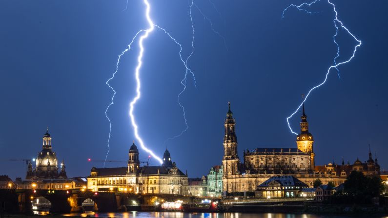 <strong>Dresden, Germany: </strong>A dramatic thunderstorm struck the German city of Dresden on the night of June 10. 