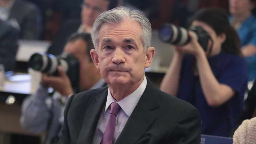 CHICAGO, ILLINOIS - JUNE 04: Jerome Powell, Chair, Board of Governors of the Federal Reserve listens to speakers during a conference at the Federal Reserve Bank of Chicago on June 04, 2019 in Chicago, Illinois. The conference was held to discuss monetary policy strategy, tools and communication practices.  (Photo by Scott Olson/Getty Images)
