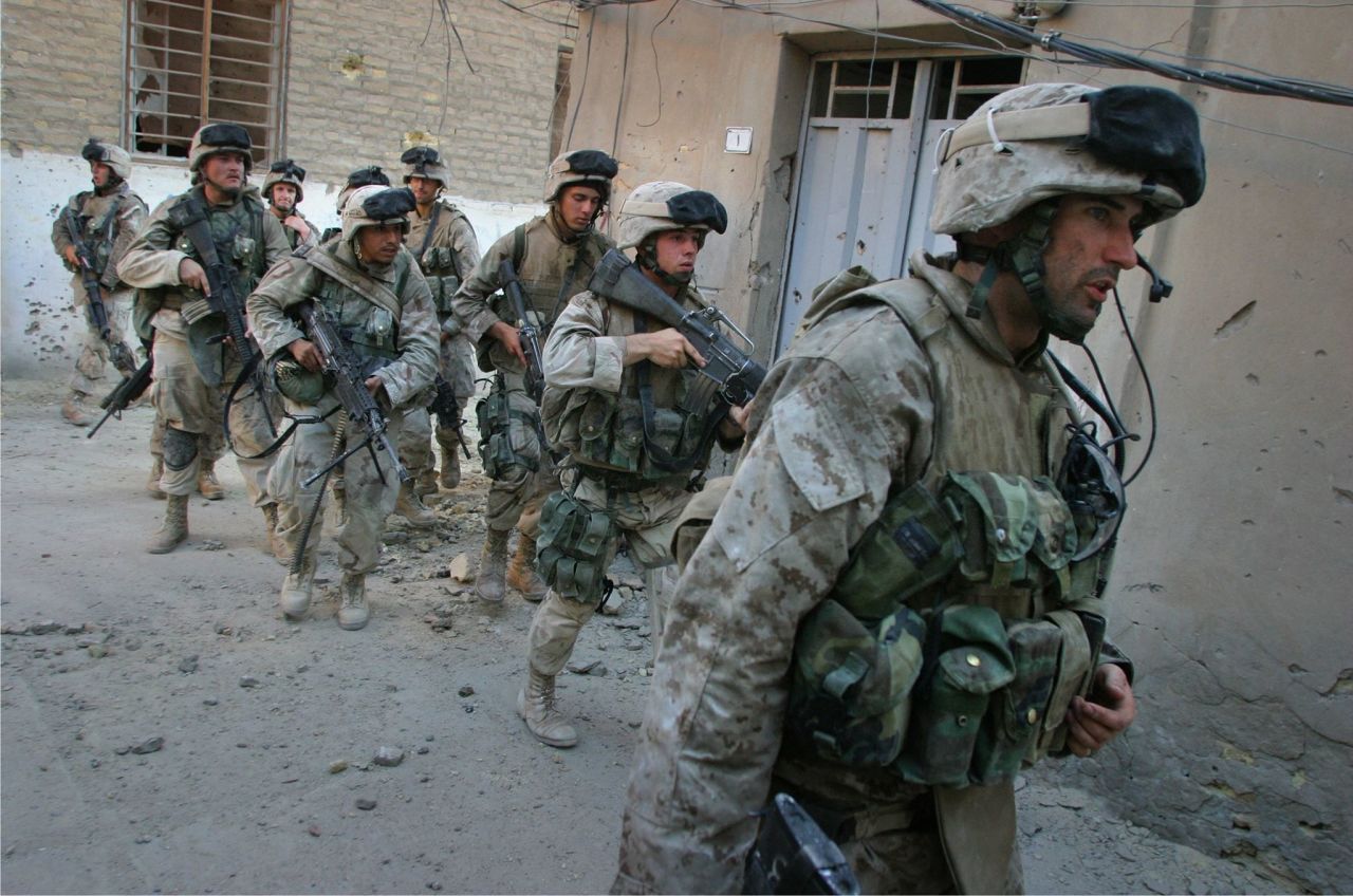 Moulton, right, served four tours in Iraq while with the US Marine Corps, and he received a Bronze Star with valor for heroic actions in combat. "The greatest honor of my life was to lead these men in my platoon, even though it was a war that I and they disagreed with," he told The Boston Globe in 2014.