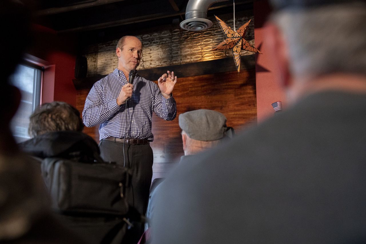 John Delaney speaks during a campaign stop in Knoxville, Iowa, in February 2019. The former congressman from Maryland announced his presidential aspirations in 2017 and didn't run for re-election in 2018.