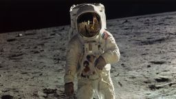To celebrate the 50th anniversary of the Apollo 11 moon landing, the Metropolitan Museum of Art debuts a new exhibit featuring visual representations of the moon, including this famous photo of Buzz Aldrin taken by Neil Armstrong.