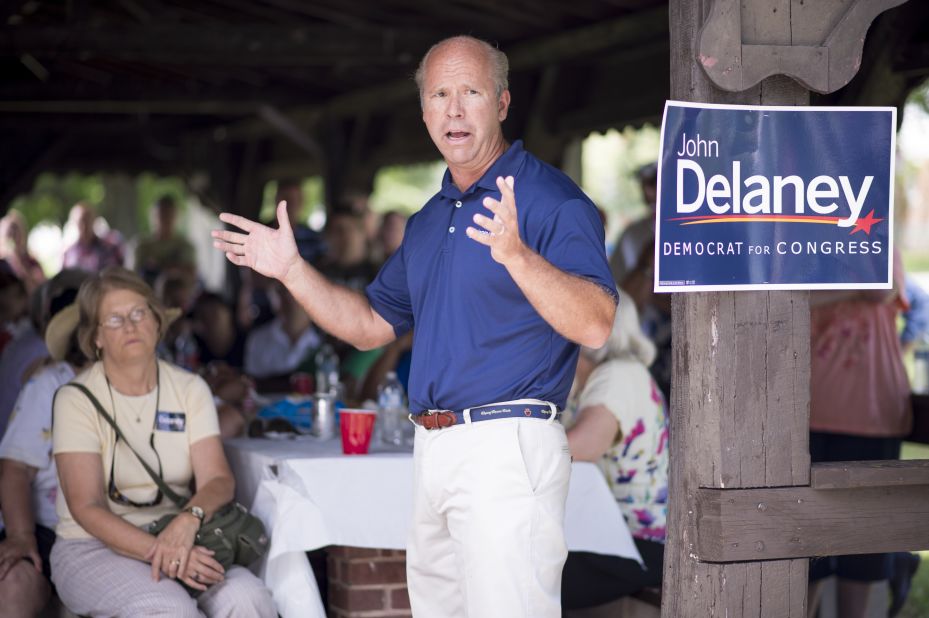 Delaney speaks at a barbecue for campaign supporters and volunteers in July 2012.