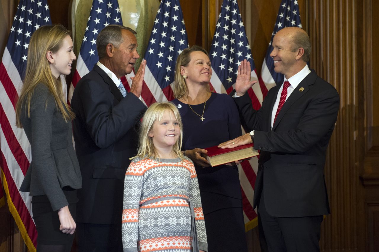 Delaney takes the oath of office in January 2015 after winning re-election.