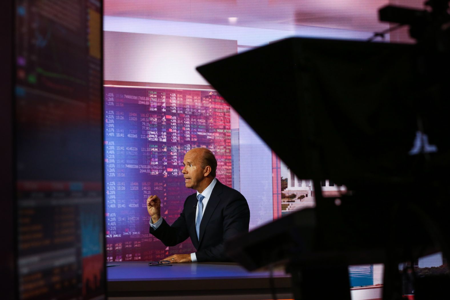 Delaney gives an interview to Bloomberg television in May 2018.