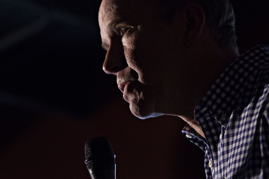 Delaney campaigns in Knoxville, Iowa, in February 2019.