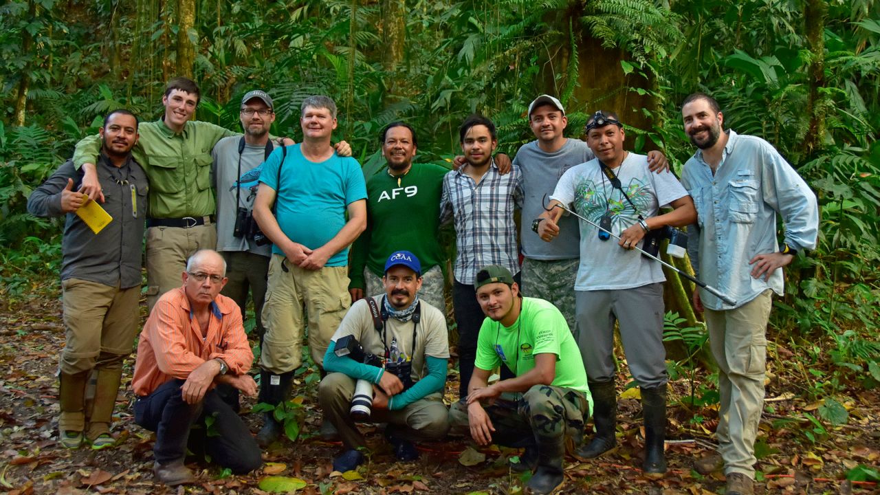 <strong>Adventurers: </strong>The team from Conservation International's Rapid Assessment Program (RAP) on site in Honduras.