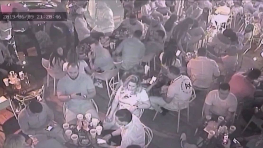 Nightclub surveilance video shows David Ortiz, highlighted, moments before he was shot. 
