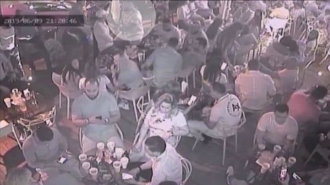 Nightclub surveilance video shows David Ortiz, highlighted, moments before he was shot.