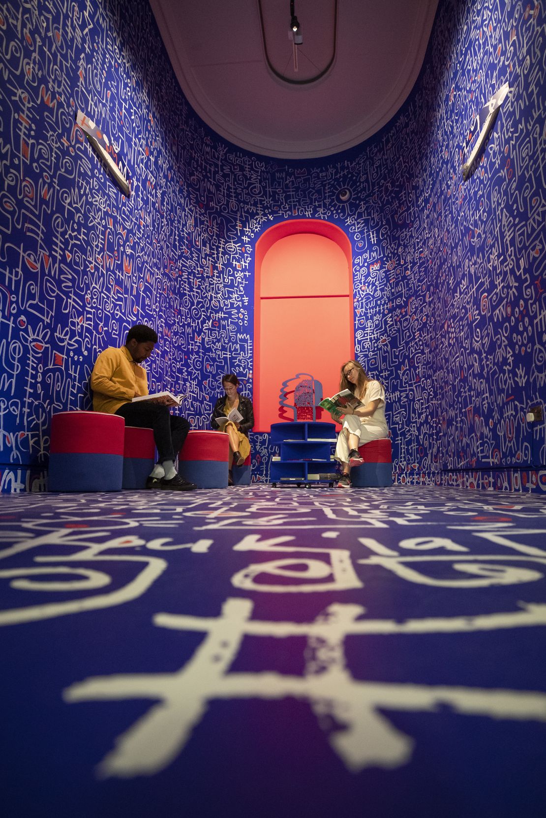 "Shrine to Wisdom," an installation by Victor Ekpuk is part of "Get Up, Stand Up Now -- Generations of Black Creative Pioneers." 