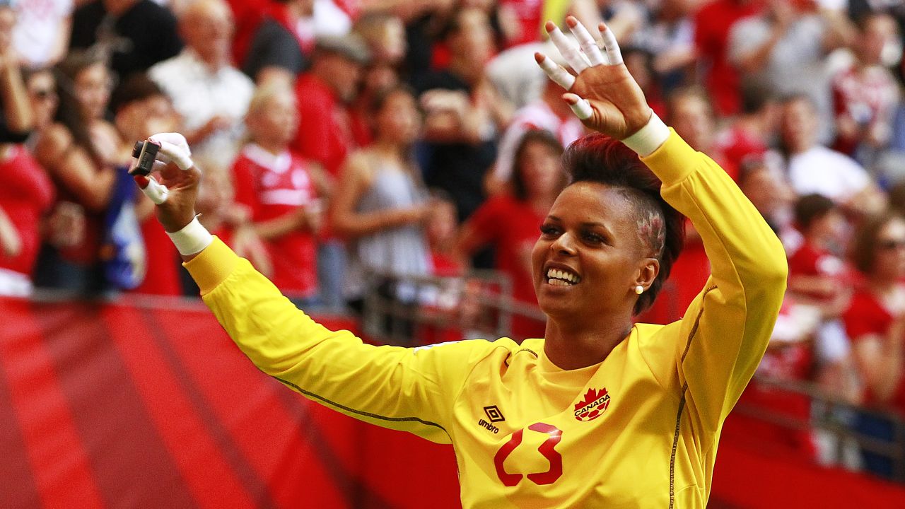 Karina LeBlanc won 110 caps for Canada.