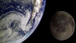 During its flight, NASA's Galileo spacecraft returned images of the Earth and Moon. Separate images of the Earth and Moon were combined to generate this view. http://photojournal.jpl.nasa.gov/catalog/PIA00342
