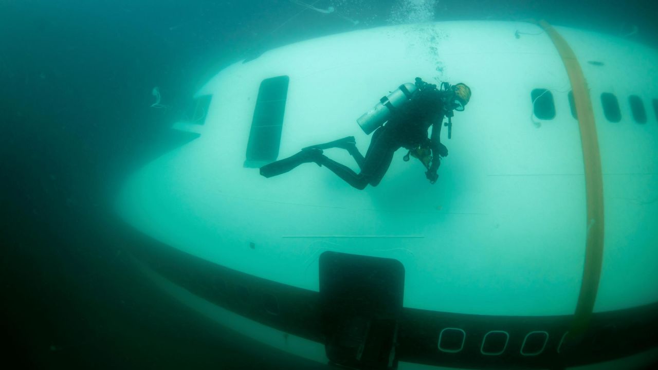 <strong>Submerged jet: </strong>Welcome on board Bahrain's sunken Boeing 747 jet -- set to open in August as part of a vast underwater theme park off a Bahraini island city.